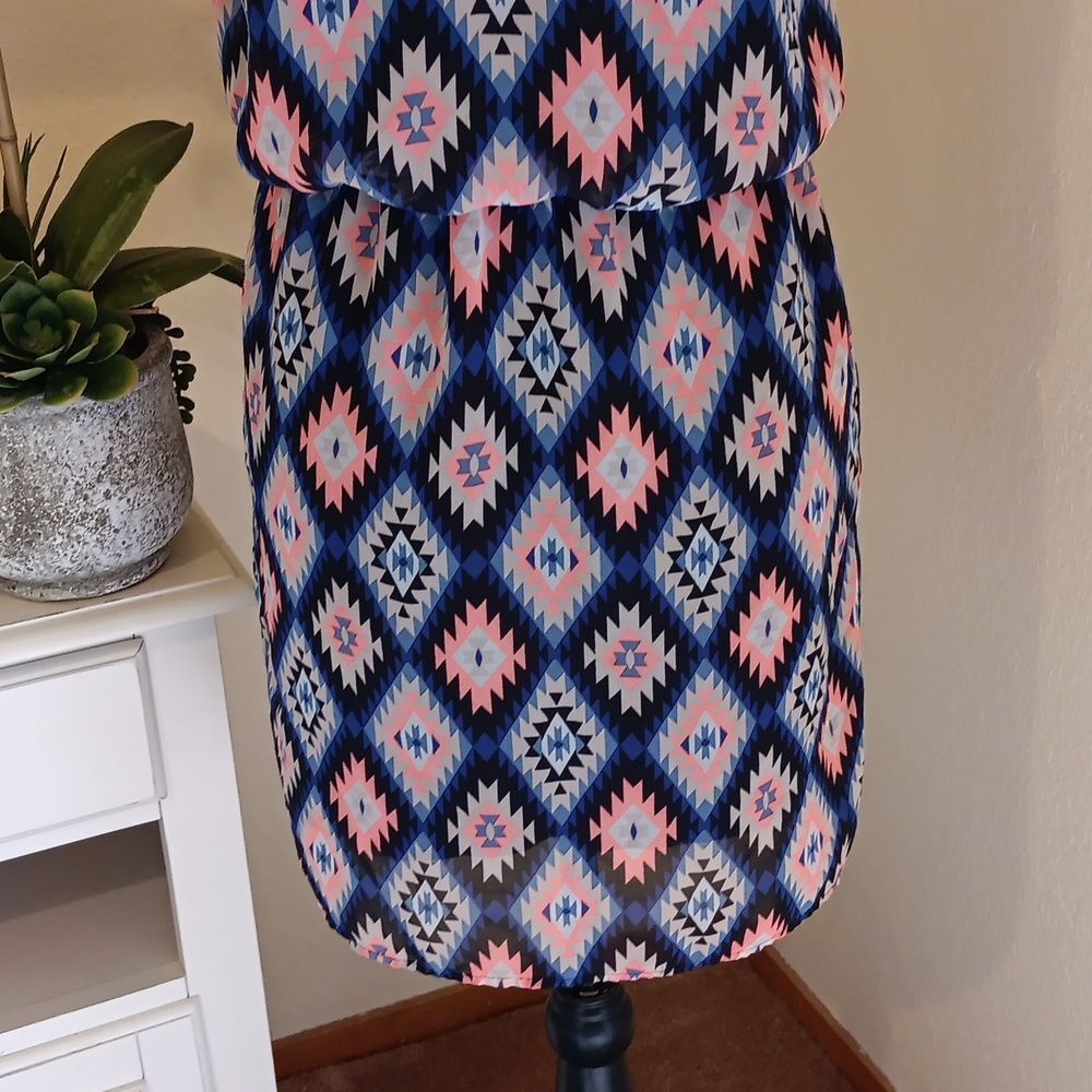 City Triangles Multicolor Geometric Mini Dress - image 7